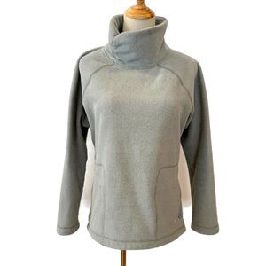 Royal Robbins Funnel Neck Reversible Fleece Sweater Light Grey-Green Small